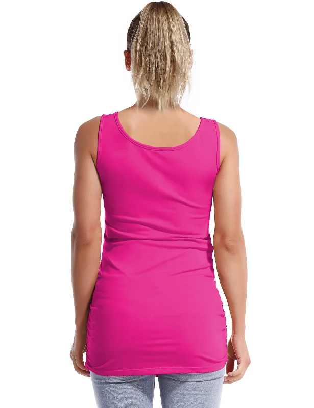 Maternity Side Shirred Tank Top magenta