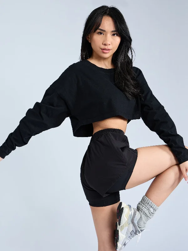 Cool Girl Crop - Onyx Black