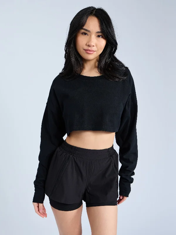 Cool Girl Crop - Onyx Black