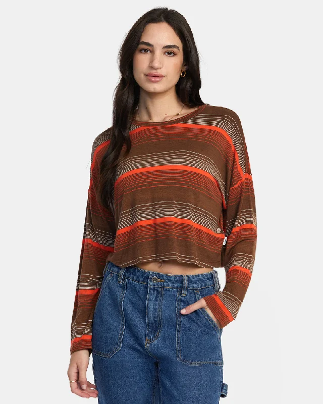 Countdown II Long Sleeve Knit Top - Cappuccino