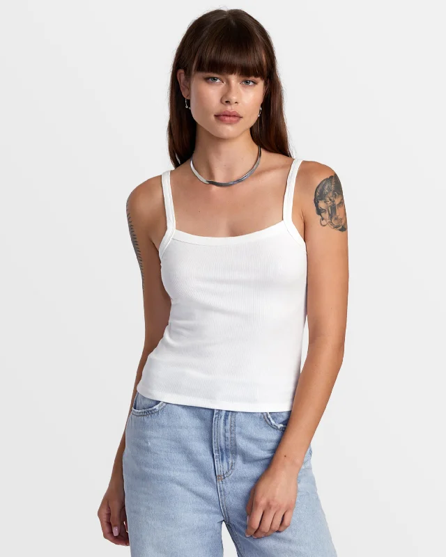 Easy Fitted Tank Top - Whisper White