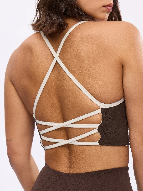 Reversible Nubre Crop - Bone and Cold Brew