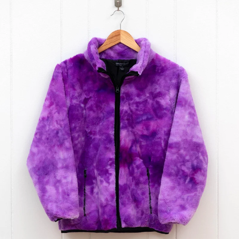 Plush Tie-Dye Jacket