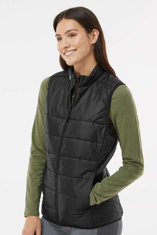 Adidas Womens Full Zip Puffer Vest - Black - NEW