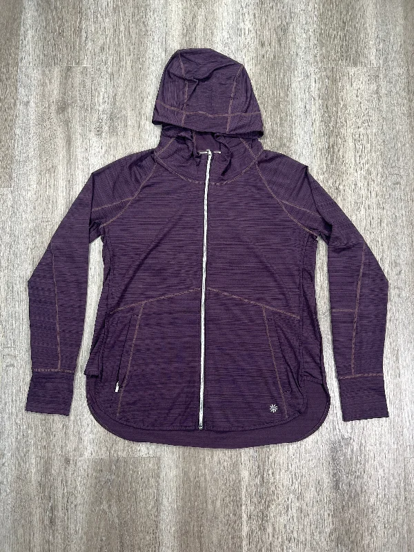 Athletic Jacket By Athleta In Purple, Size: L