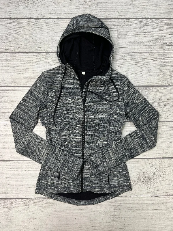 Athletic Jacket By Lululemon In Grey, Size: 8