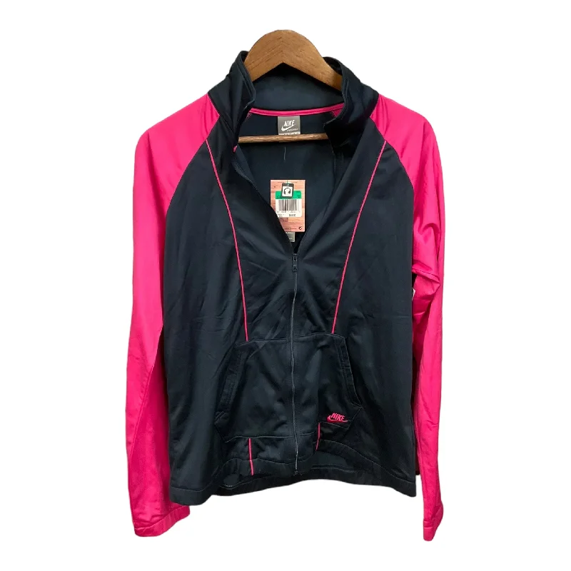 Athletic Jacket By Nike Apparel In Blue & Pink, Size: Xl