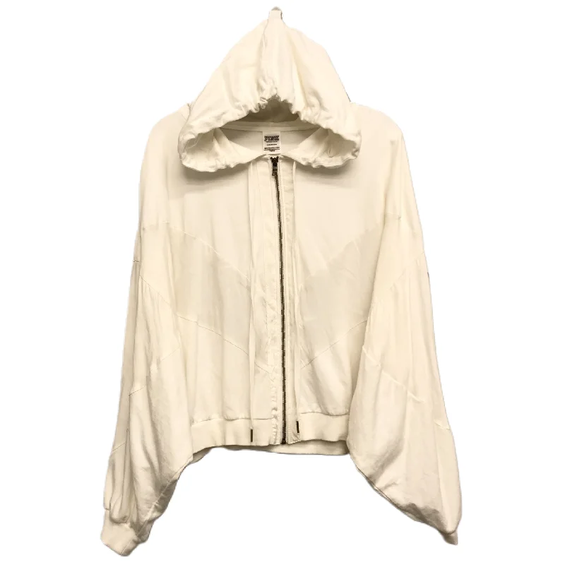 Athletic Jacket By Pink In Cream, Size: L