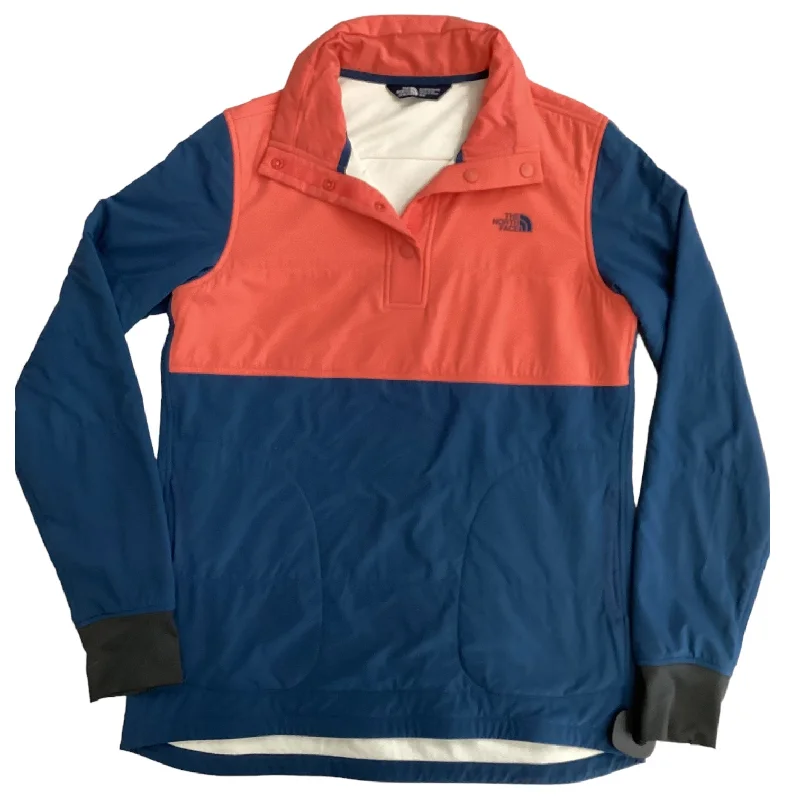 Athletic Jacket By The North Face In Blue & Pink, Size: M