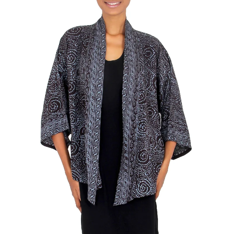 Javanese Dove Blue Batik Jacket