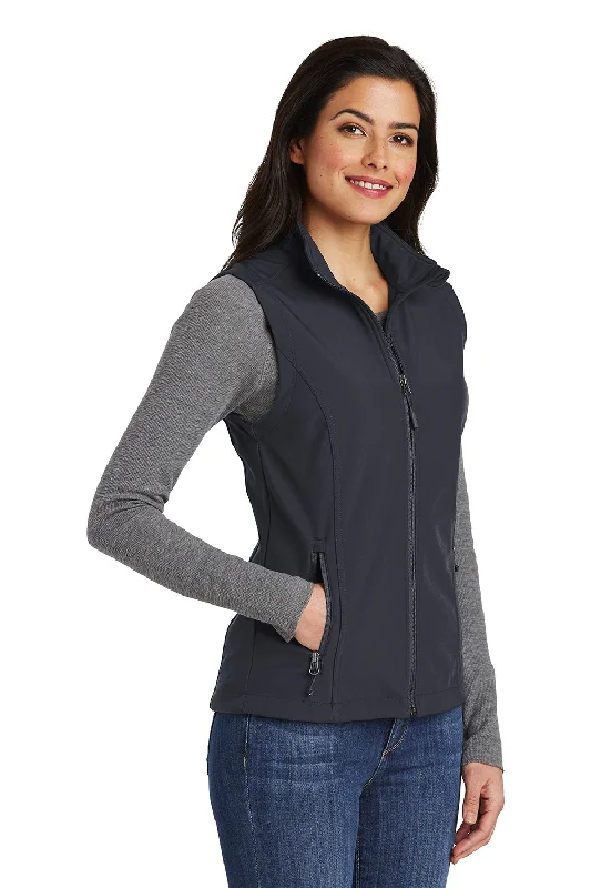 Port Authority Womens Core Wind & Water Resistant Full Zip Vest - Battleship Grey