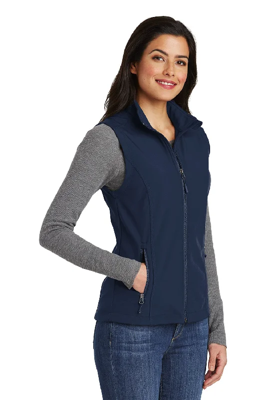 Port Authority Womens Core Wind & Water Resistant Full Zip Vest - Dress Navy Blue