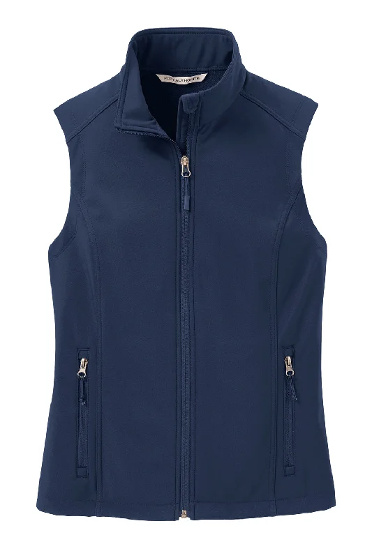 Port Authority Womens Core Wind & Water Resistant Full Zip Vest - Dress Navy Blue