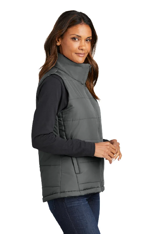 Port Authority Womens Water Resistant Full Zip Puffer Vest - Shadow Grey