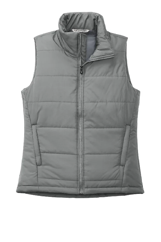 Port Authority Womens Water Resistant Full Zip Puffer Vest - Shadow Grey