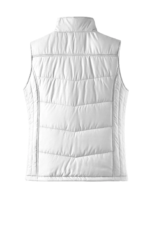 Port Authority Womens Wind & Water Resistant Full Zip Puffy Vest - White