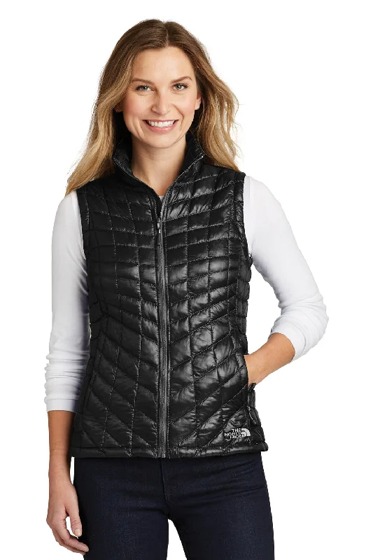 The North Face Womens ThermoBall Trekker Water Resistant Full Zip Vest - Black