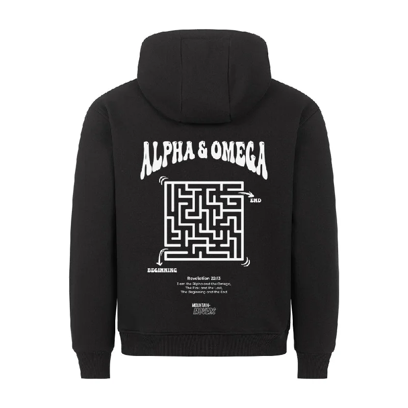 Alpha & Omega Maze Hoodie BackPrint