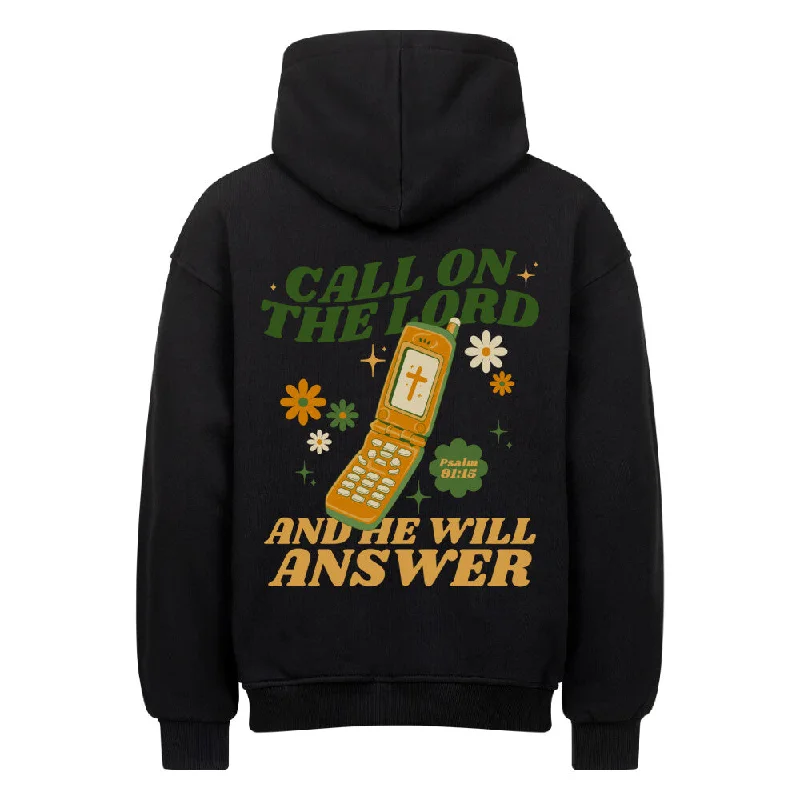 Call on the Lord Oversized Hoodie BackPrint