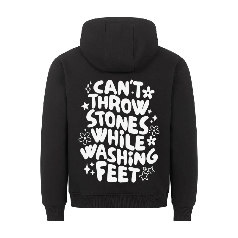 Can´t throw stones Hoodie BackPrint