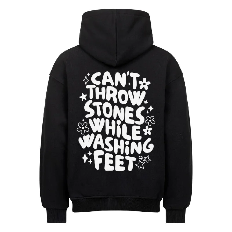 Can´t throw stones Oversized Hoodie BackPrint