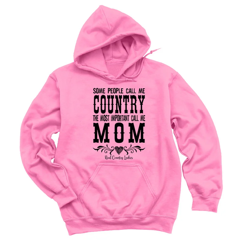 Country Mom Black Print Hoodies & Long Sleeves