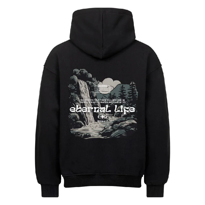 Eternal Life John 4:14 Oversized Hoodie BackPrint