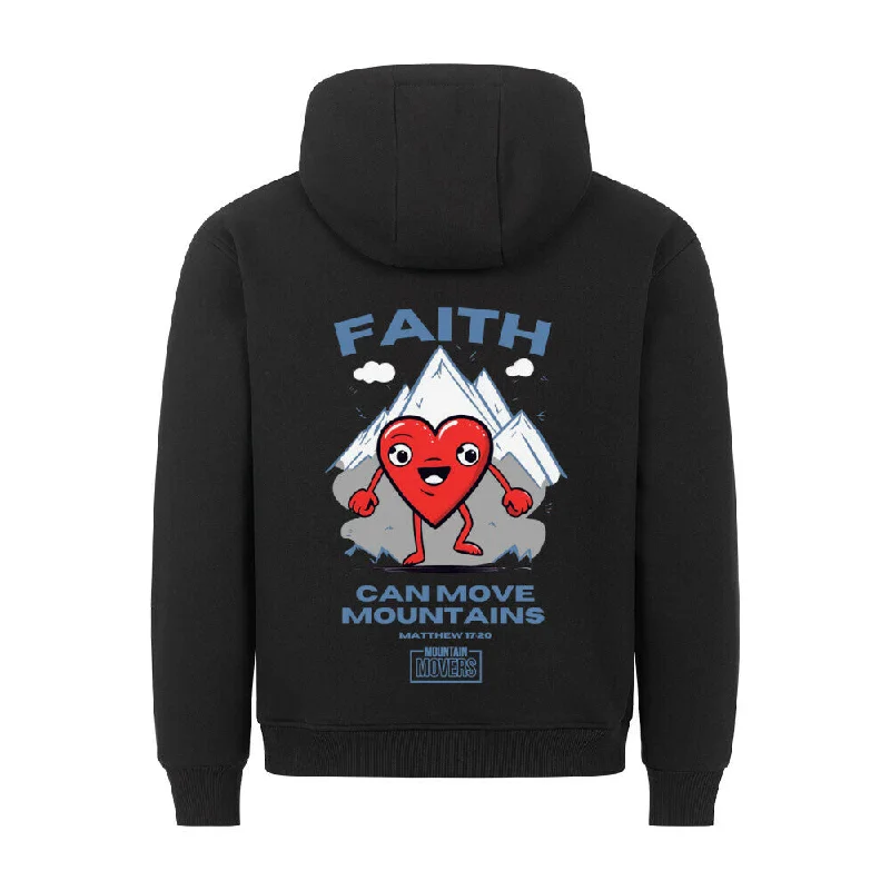 Faith can move mountains heart Hoodie BackPrint