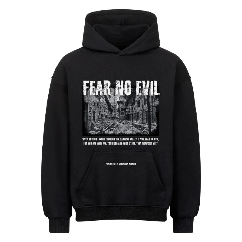 Fear no Evil Oversized Hoodie - Taschendruck