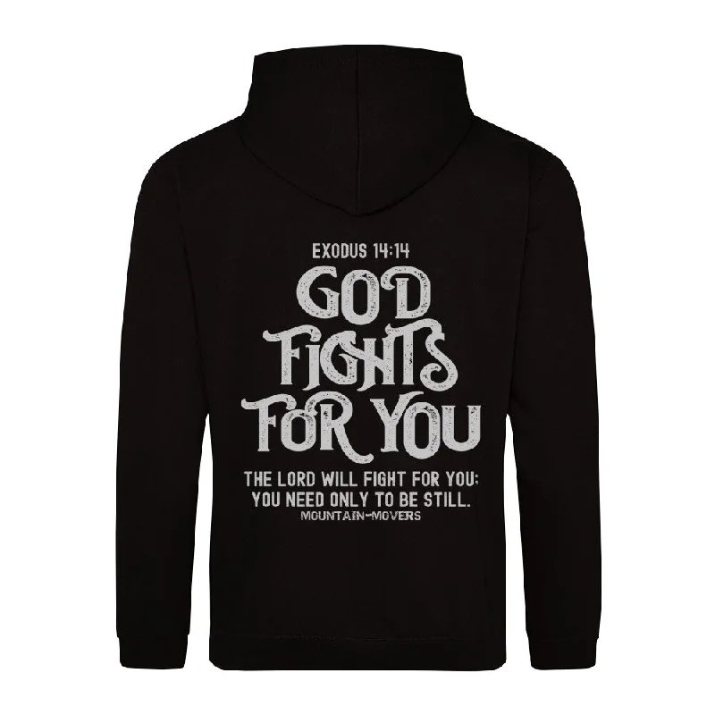 God Fights for you Hoodie BackPrint