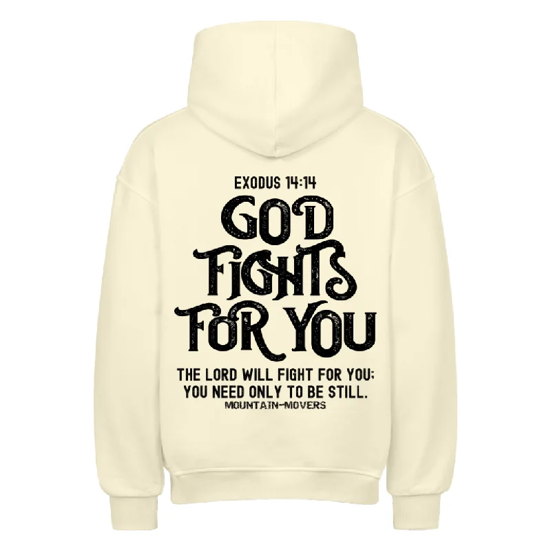 GOD FIGHTS FOR YOU OVERSIZE HOODIE BackPrint