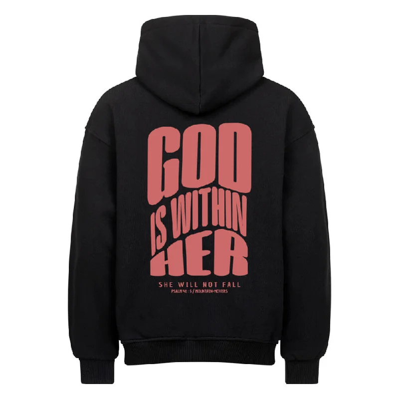 God is within her Oversized Hoodie BackPrint