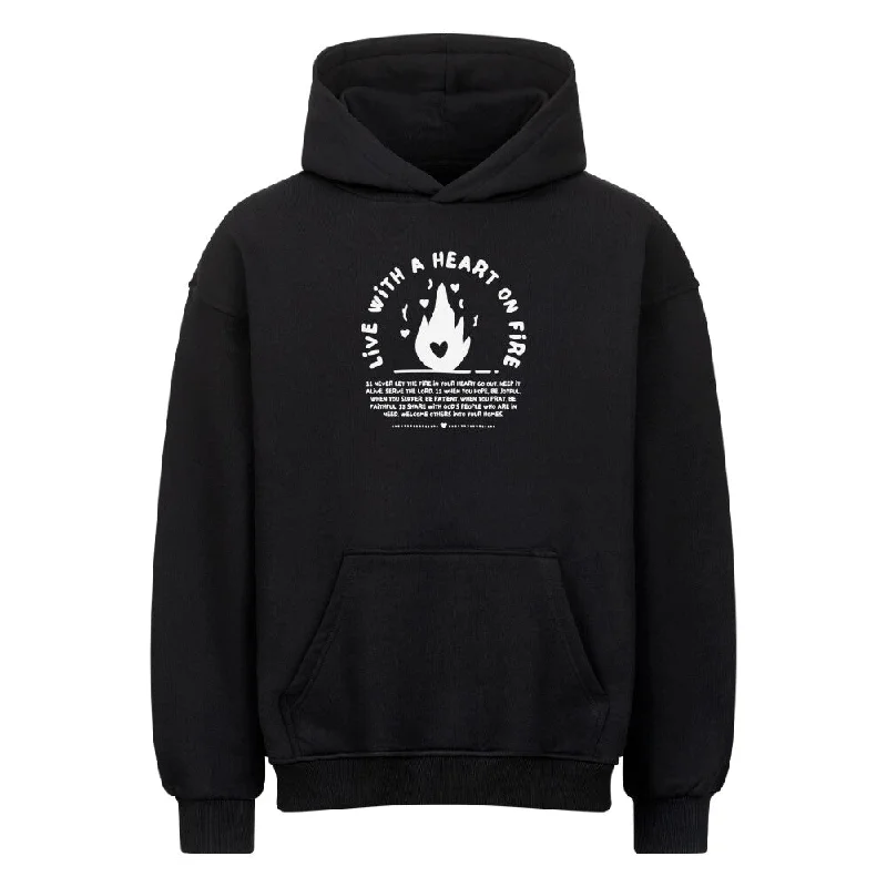 Heart on Fire Oversized Hoodie Summer SALE