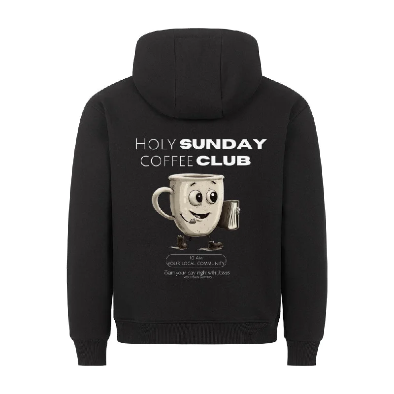 Holy Sunday Coffee Club Hoodie BackPrint