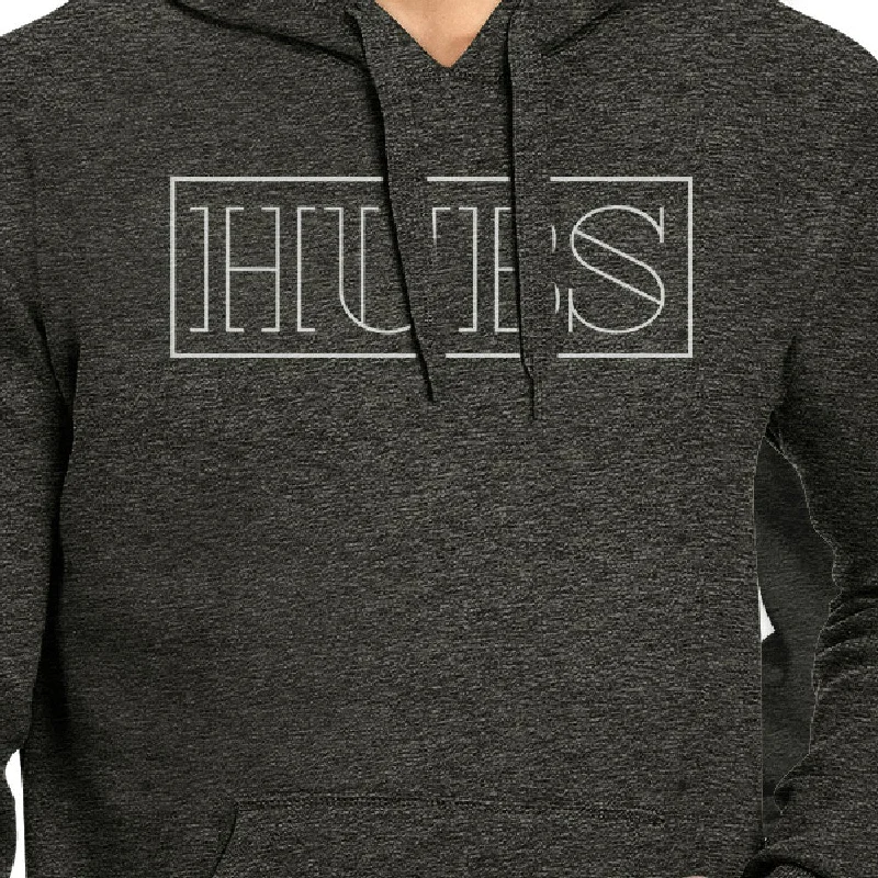 Hubs And Wife Matching Couple Dark Grey Hoodie