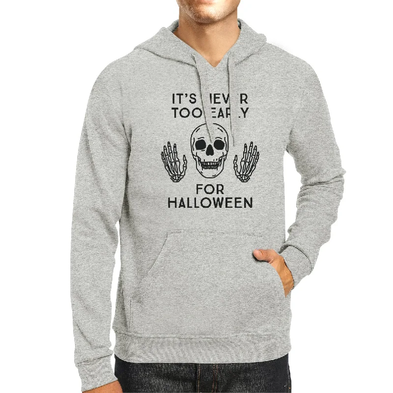 It's Never Too Early For Halloween Grey Hoodie