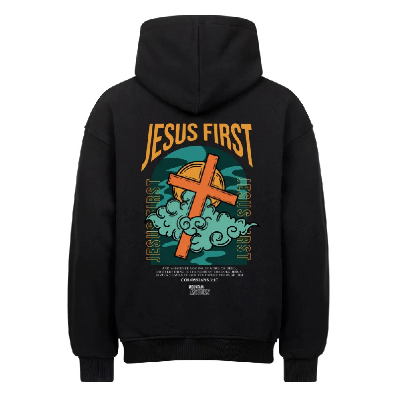 Jesus First Oversized Hoodie BackPrint