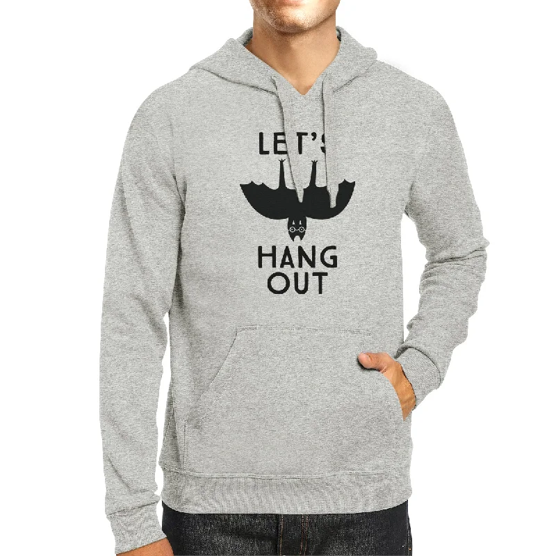 Let's Hang Out Bat Grey Hoodie