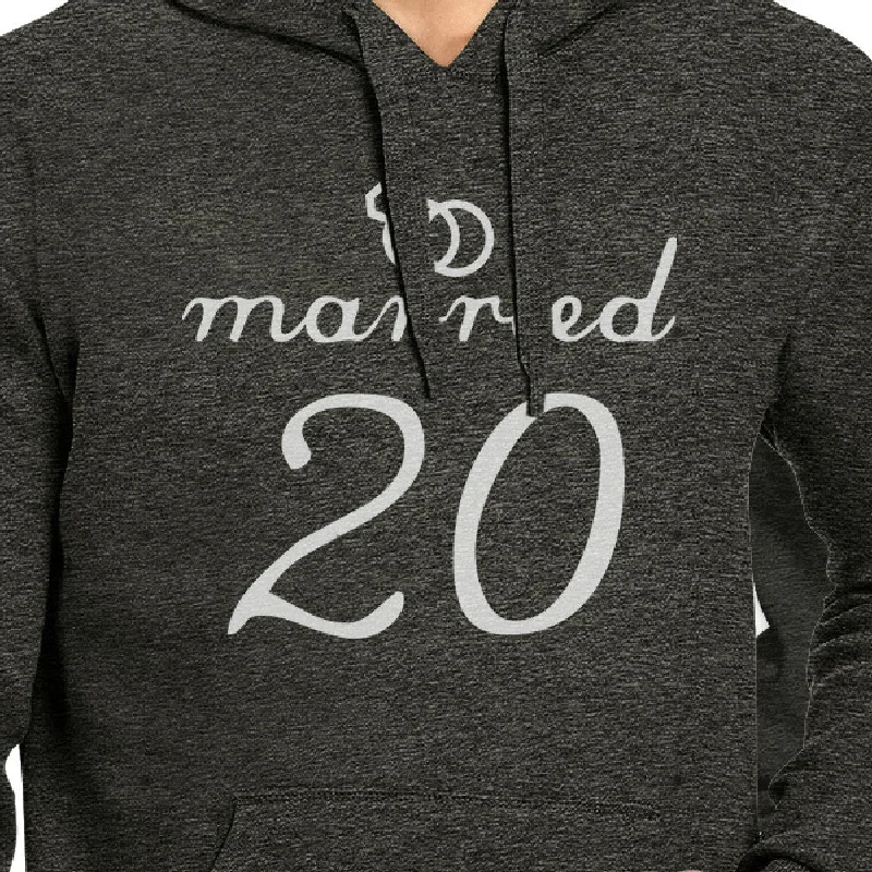 Married Since Custom Matching Couple Dark Grey Hoodie