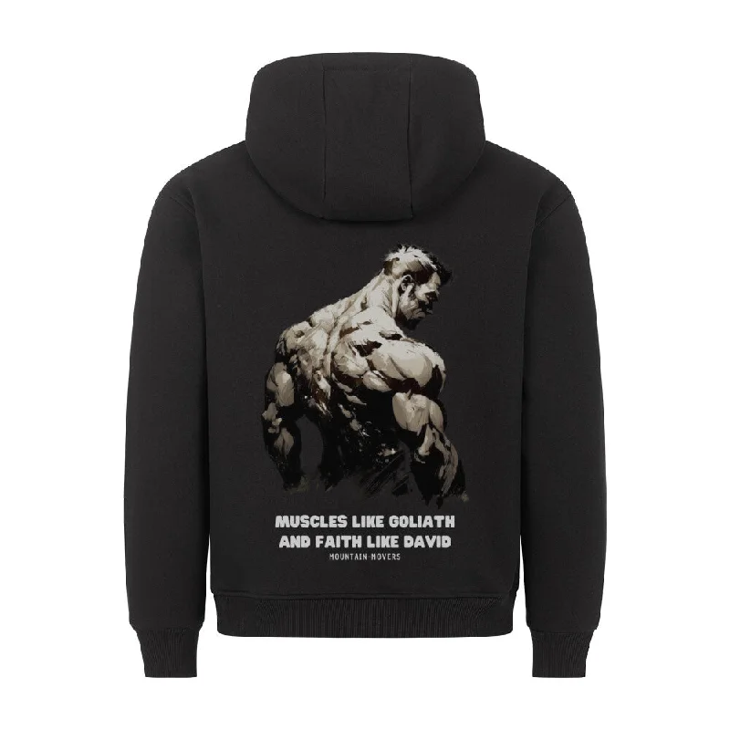 Muscles like Goliath Gym Hoodie BackPrint