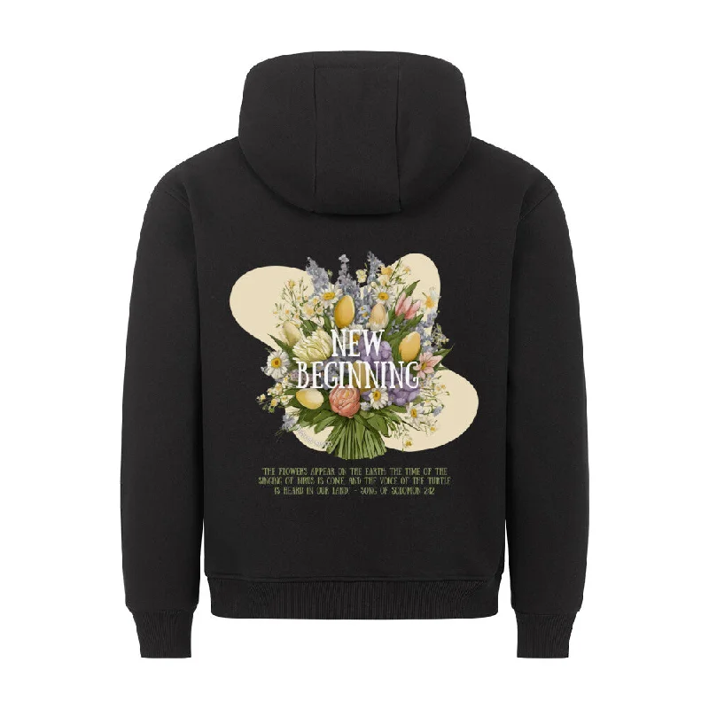 New beginning Flower Hoodie BackPrint