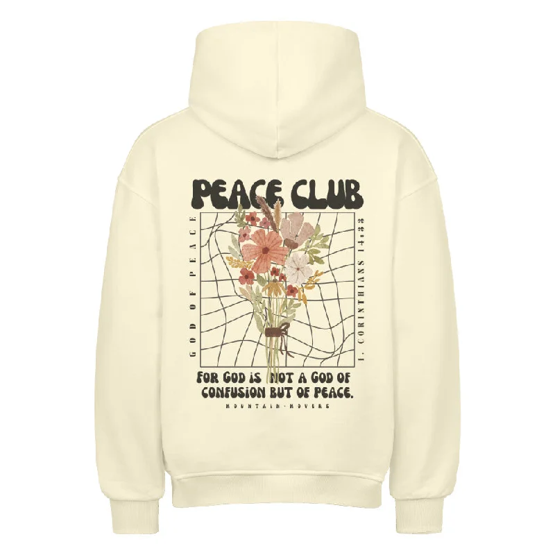 Peace Club Oversized Hoodie BackPrint