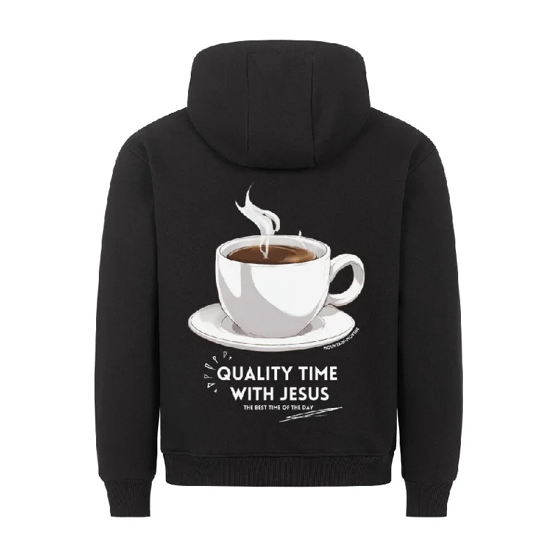 Quality Time with Jesus Hoodie BackPrint