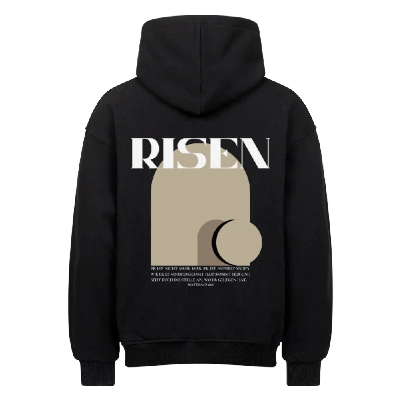 Risen Matthäus 28,6 Oversize Hoodie BackPrint