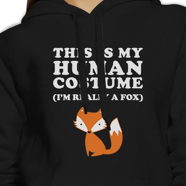 This Is My Human Costume Fox Black Hoodie