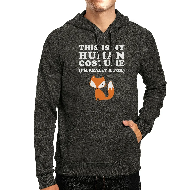 This Is My Human Costume Fox Dark Grey Hoodie