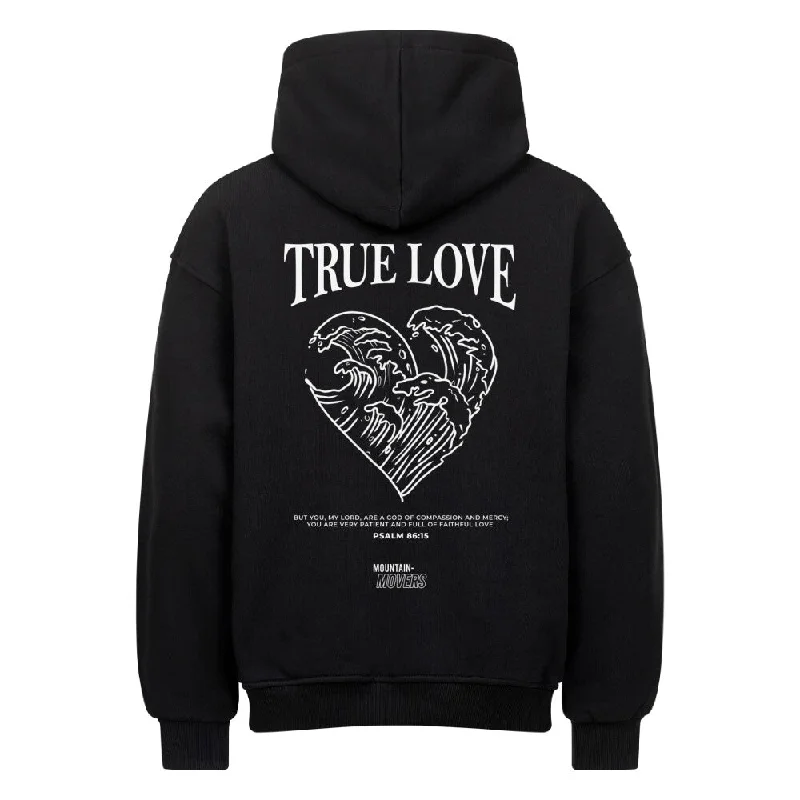 True Love Heart Oversized Hoodie BackPrint