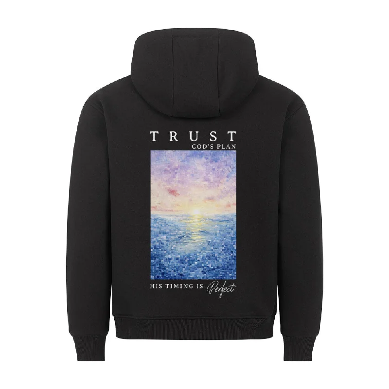 Trust God´s Plan Aquarell Hoodie BackPrint