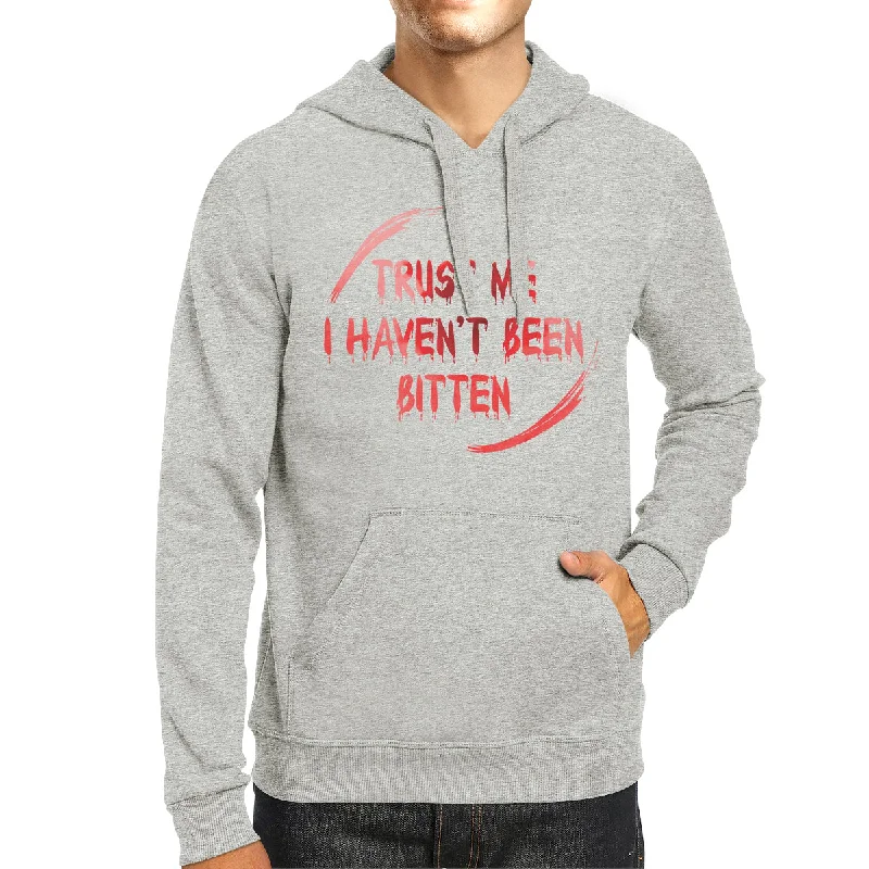 Trust Me I Haven't Been Bitten Blood Grey Hoodie