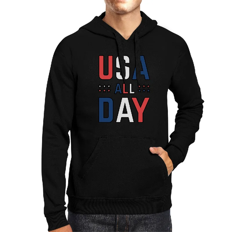 USA All Day Cute Pullover Hoodie For 4th Of July Special Design